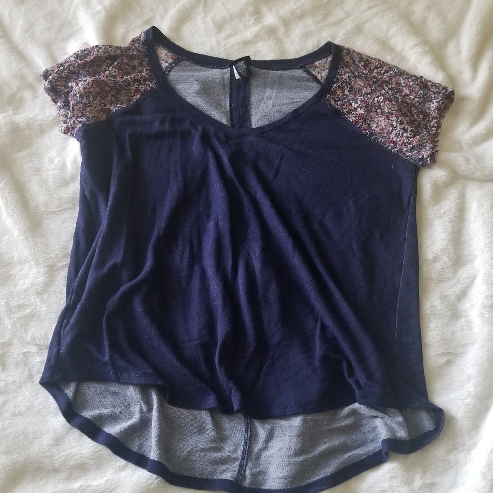 Torrid floral sleeve t-shirt